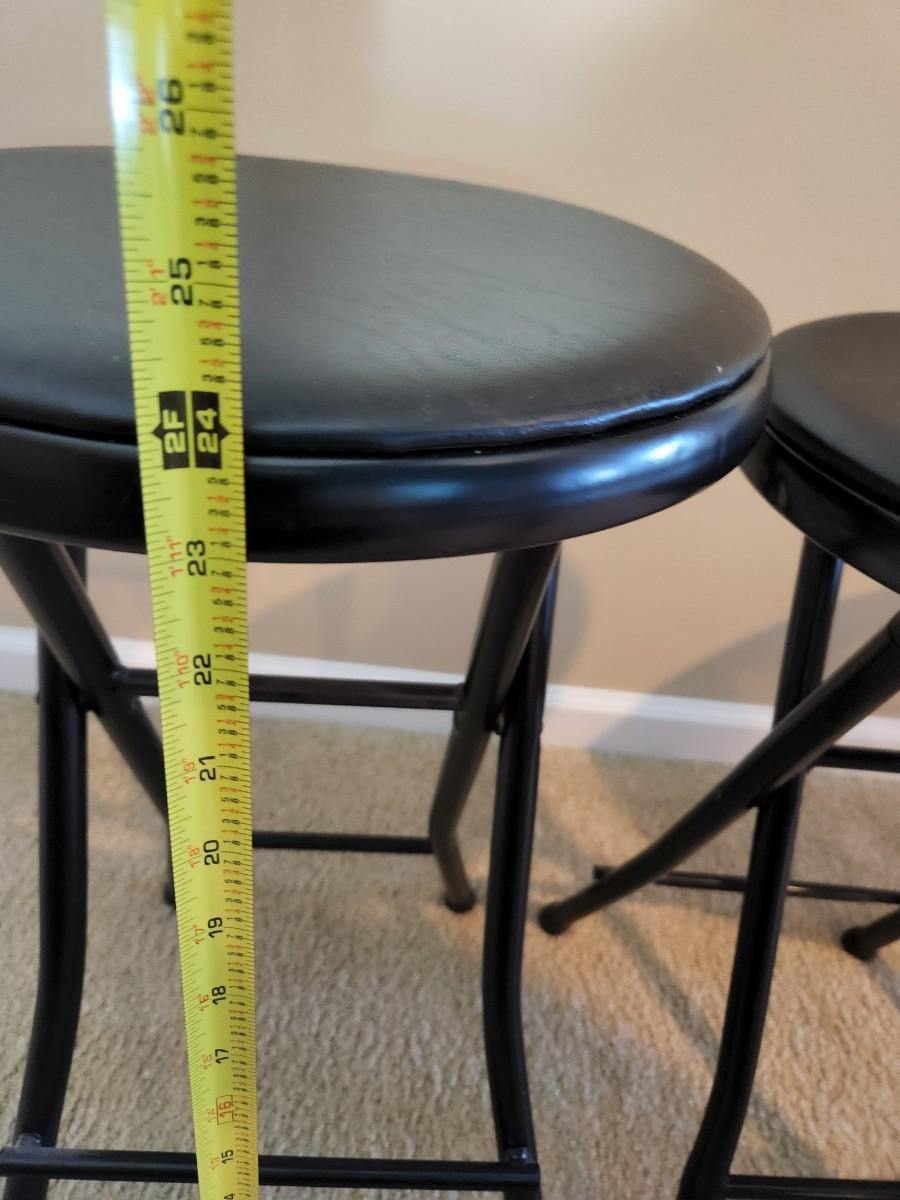 3 Folding Stools different Heights