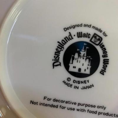 2 Disney Mugs & 1 Plate - Beauty and the Beast & Walt Disney World Official â€œGrandmaâ€ Mug & DISNEY CASTLE 6â€ Decorative...
