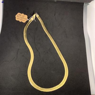J1283 14kt Yellow Gold 18" Herringbone Necklace