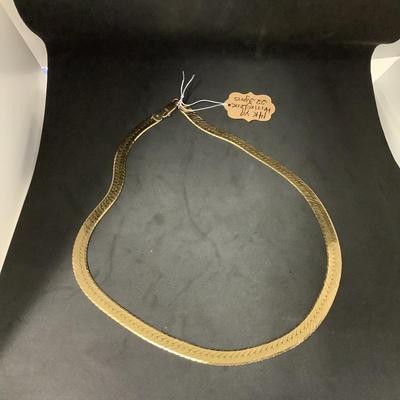 J1283 14kt Yellow Gold 18" Herringbone Necklace