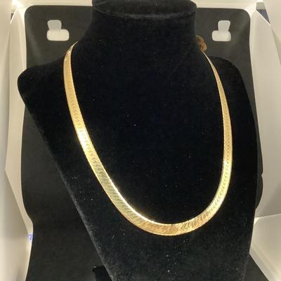 J1283 14kt Yellow Gold 18" Herringbone Necklace