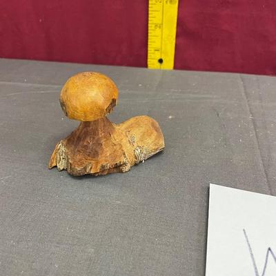 Wood fish and mushroom