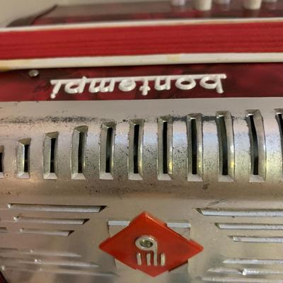 VINTAGE ACCORDION 1970s Italian WORKING-ORIGINAL BOX - 10â€ x 10â€ x 4â€ approx