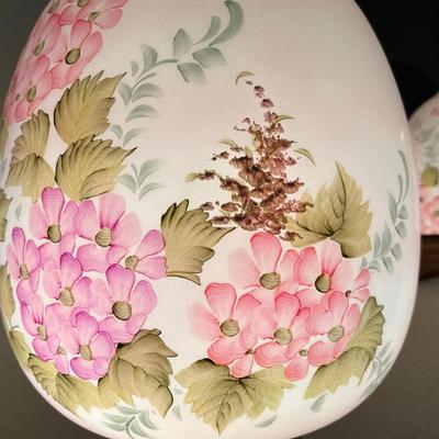 Hand Painted Pink Gone With The Wind Lamp