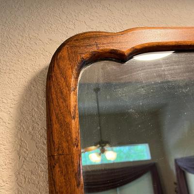 Simple Oak Framed Mirror
