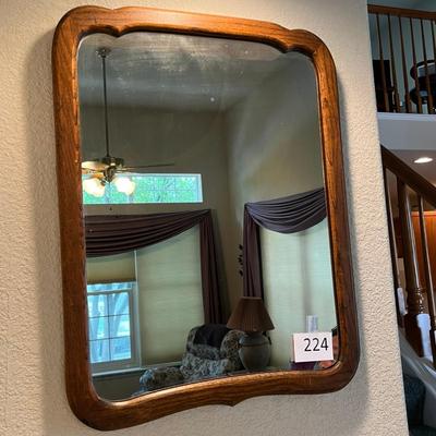 Simple Oak Framed Mirror