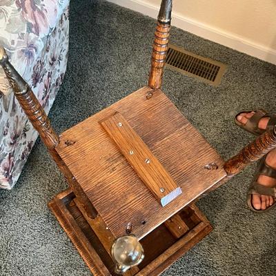Pressed Oak Parlor Table