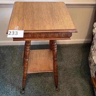 Pressed Oak Parlor Table