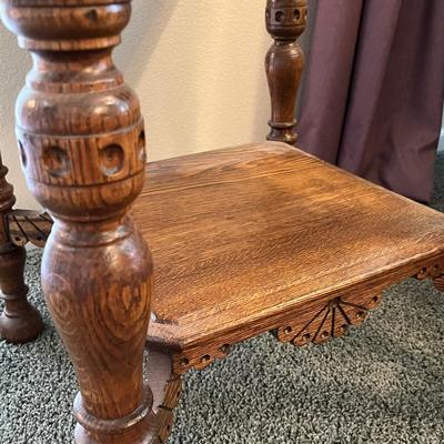 Fancy Large Oak Parlor Table