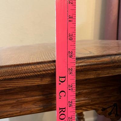 Fancy Large Oak Parlor Table