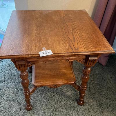 Fancy Large Oak Parlor Table