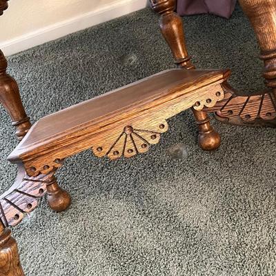 Fancy Large Oak Parlor Table
