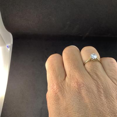 J1293 14kt Yellow Gold Round Cubic Zirconia Filigree Ladies Ring