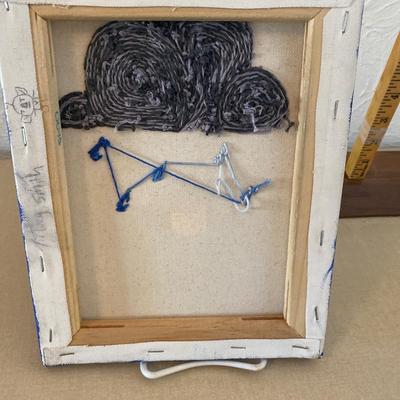 Embroidered abstract art