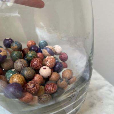 Vase with Bennington Clay Marbles