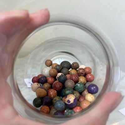 Vase with Bennington Clay Marbles