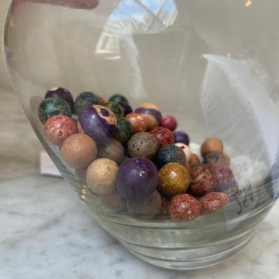 Vase with Bennington Clay Marbles
