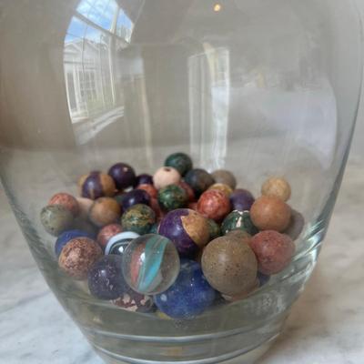 Vase with Bennington Clay Marbles