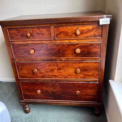 Antique Chest of Drawers Burled Walnut