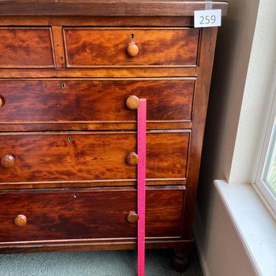 Antique Chest of Drawers Burled Walnut