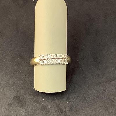 J1298 14kt Yellow Gold .42ct total weight Diamond Ring
