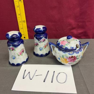 Victorian Salt & Pepper and Sugar Bowl