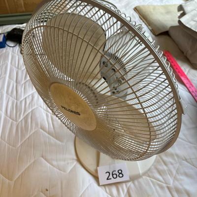 Fan, table size.
