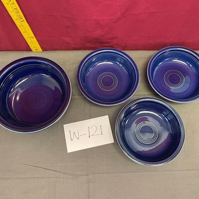 Fiesta Quart Bowl & 3 bowls-cereal size