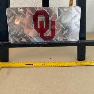 Oklahoma university decorative license plate
