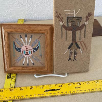 2 southwestern sand art pictures