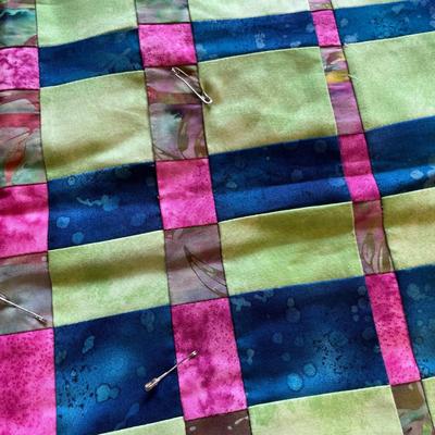 Two Quilt wall art pieces Unfinished