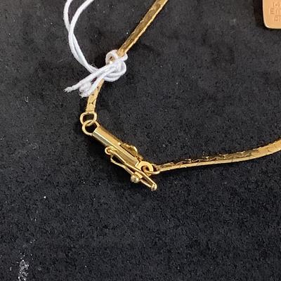 J1308 18kt Yellow Gold 18" Necklace with 14kt Ruby & Diamond Charm