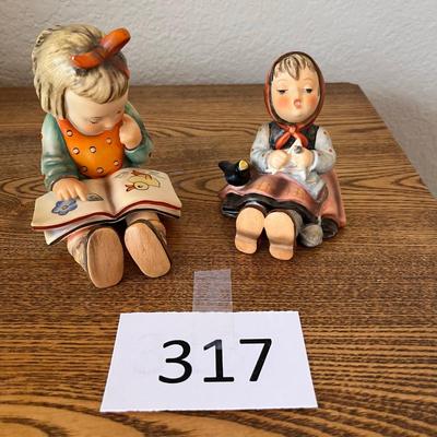 Hummell Girl reading Lot of 2