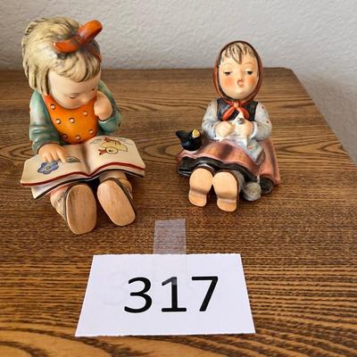 Hummell Girl reading Lot of 2