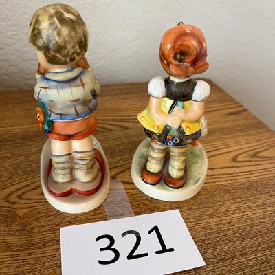 Hummel Goose Girl & Boy w/ Birthday Cake