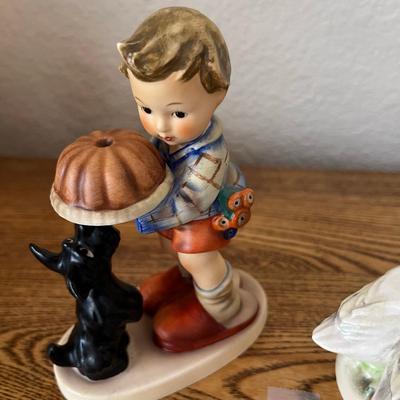 Hummel Goose Girl & Boy w/ Birthday Cake