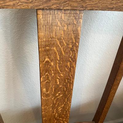 Two Oak T-back Chairs Claw Feet