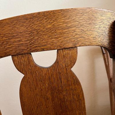 Oak T-Back Chair