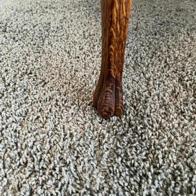 Oak T-Back chair w/ Claw feet