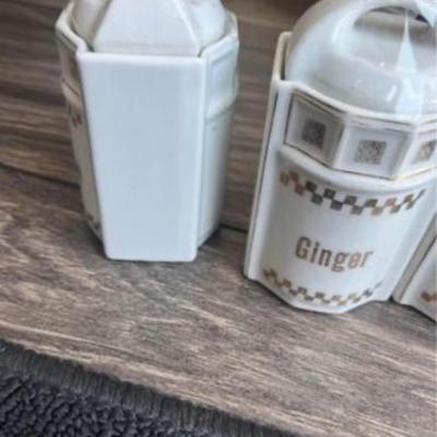 Vintage German spice jar lot