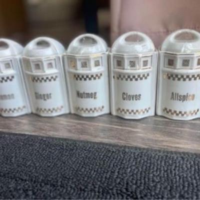 Vintage German spice jar lot