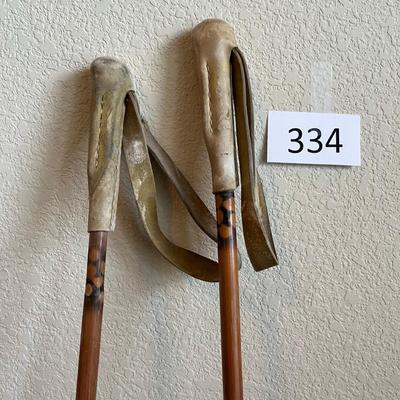 Antique Bamboo Ski Poles
