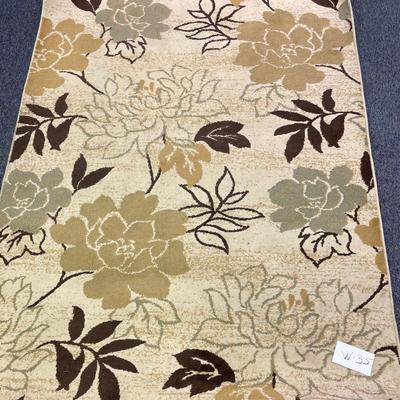 60â€x78â€ brown flower rug