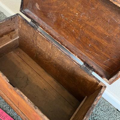 Antique Small Tool box Travel Chest