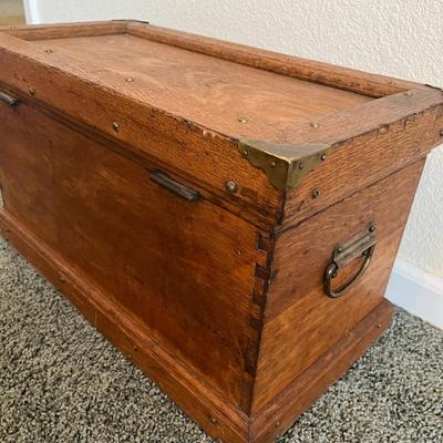 Antique Small Tool box Travel Chest
