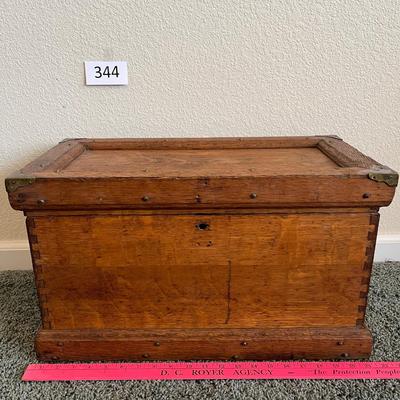 Antique Small Tool box Travel Chest