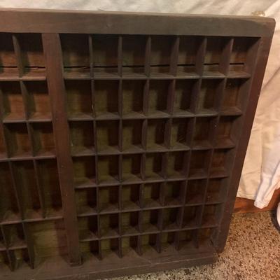 Vintage Wooden Printers BLOCK LETTERPRESS Drawer - 32.5â€x16.5â€x1.75â€ approx