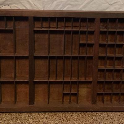 Vintage Wooden Printers BLOCK LETTERPRESS Drawer - 32.5â€x16.5â€x1.75â€ approx