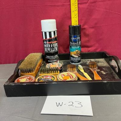 Shoe care tray