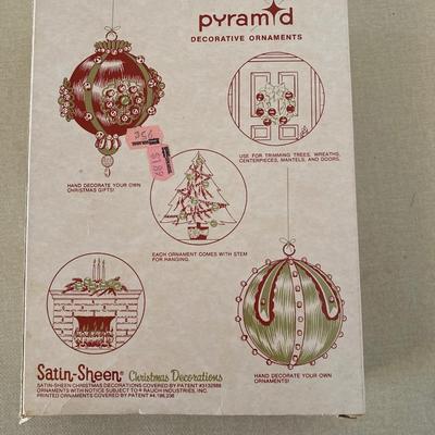 Vintage silver Christmas bulb ornaments
